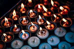 Burning Prayer Candles